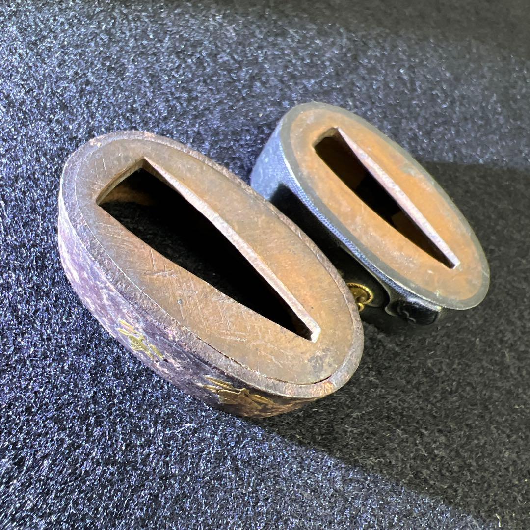 時代　金象嵌　刀装具8点　96g 東Y7-1226☆2Fトヒウ