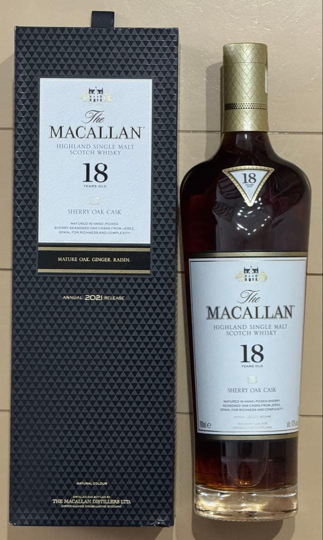 マッカラン18年箱入り　2021年リリース
