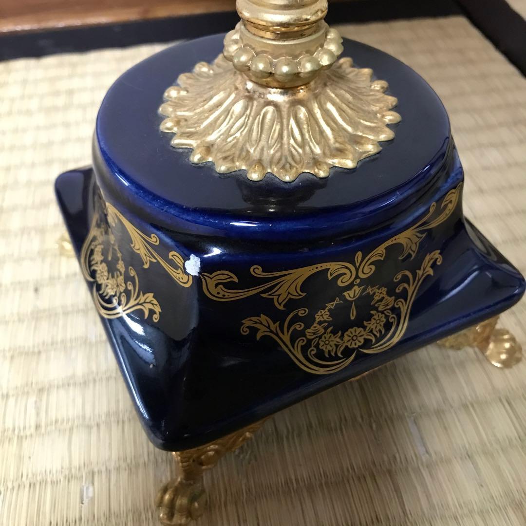 金彩 西洋花瓶 色絵花瓶 飾り壺 高約51cm