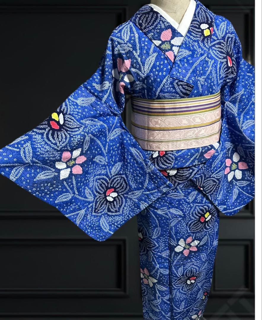 身丈162裄丈71‼️未使用✨有松鳴海絞り浴衣