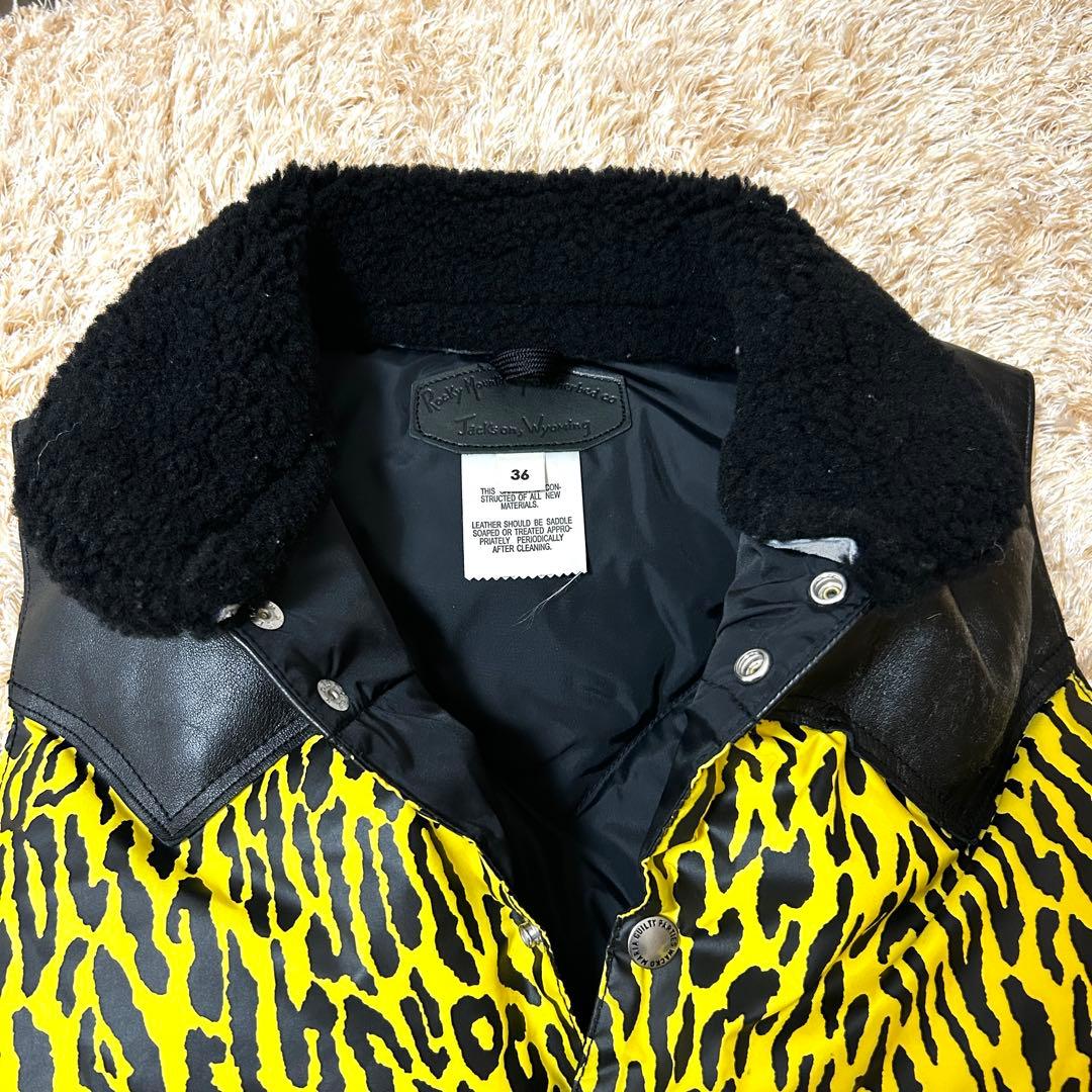 美品✨ ワコマリア ロッキーマウンテン ダウンベスト レオパード 36