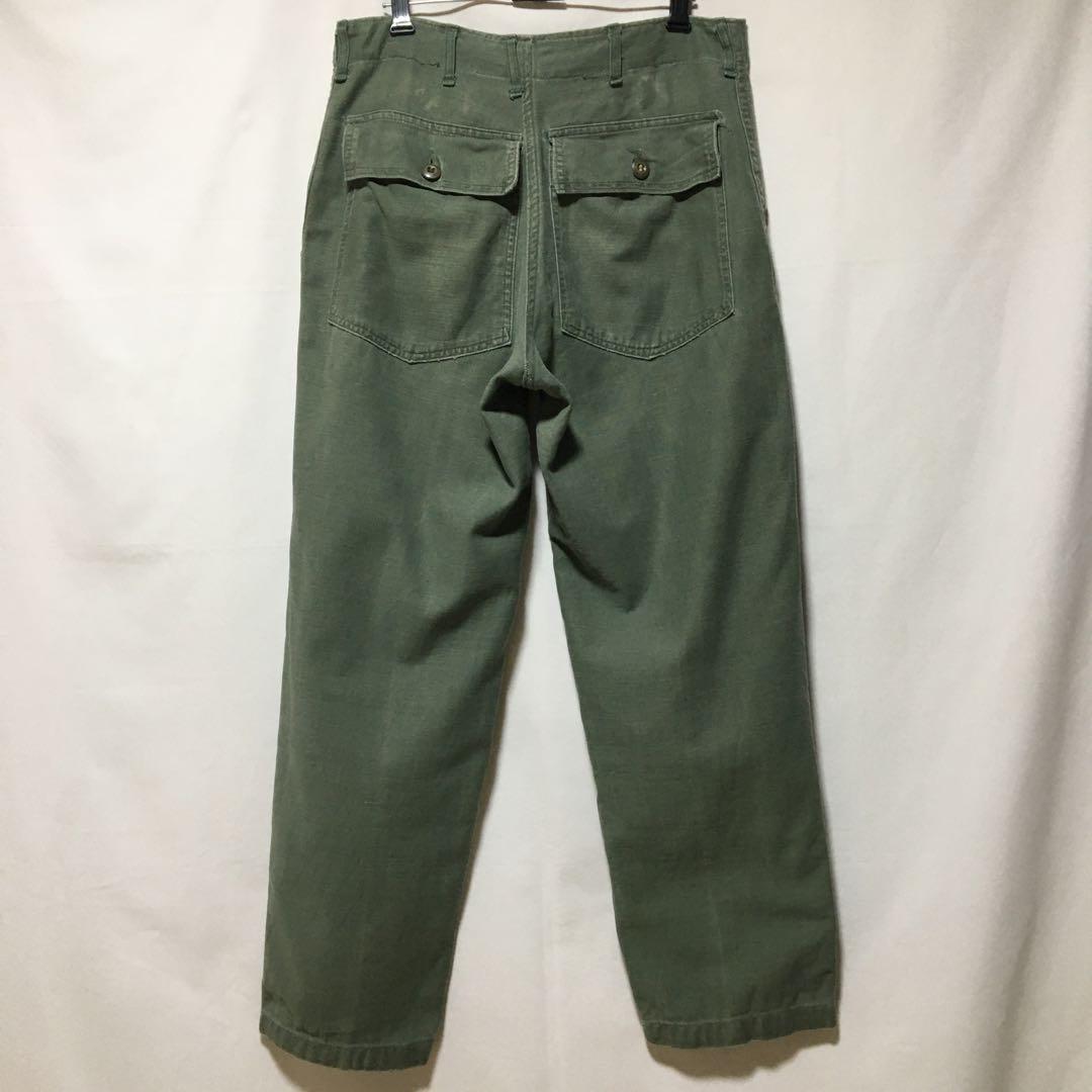 60s ベイカーパンツ コットン100 ボタンフライ us army オリジナル