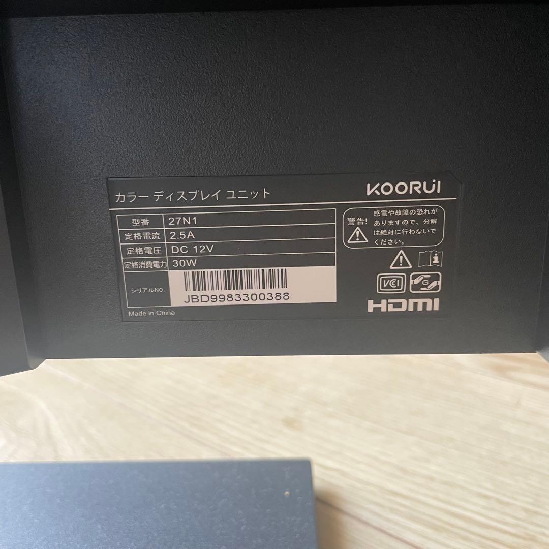 38510mg　koorui 27インチPCモニター