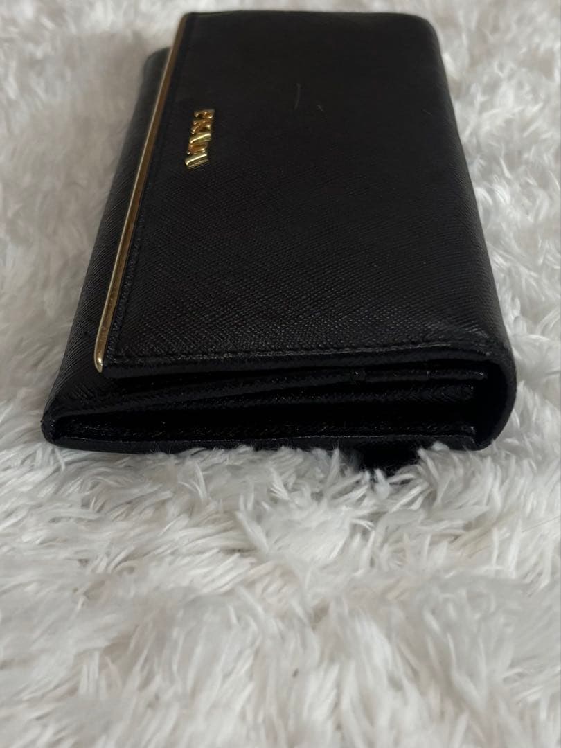 美品 PRADA プラダ パスケース付き 1MH132 ロングウォレット 黒