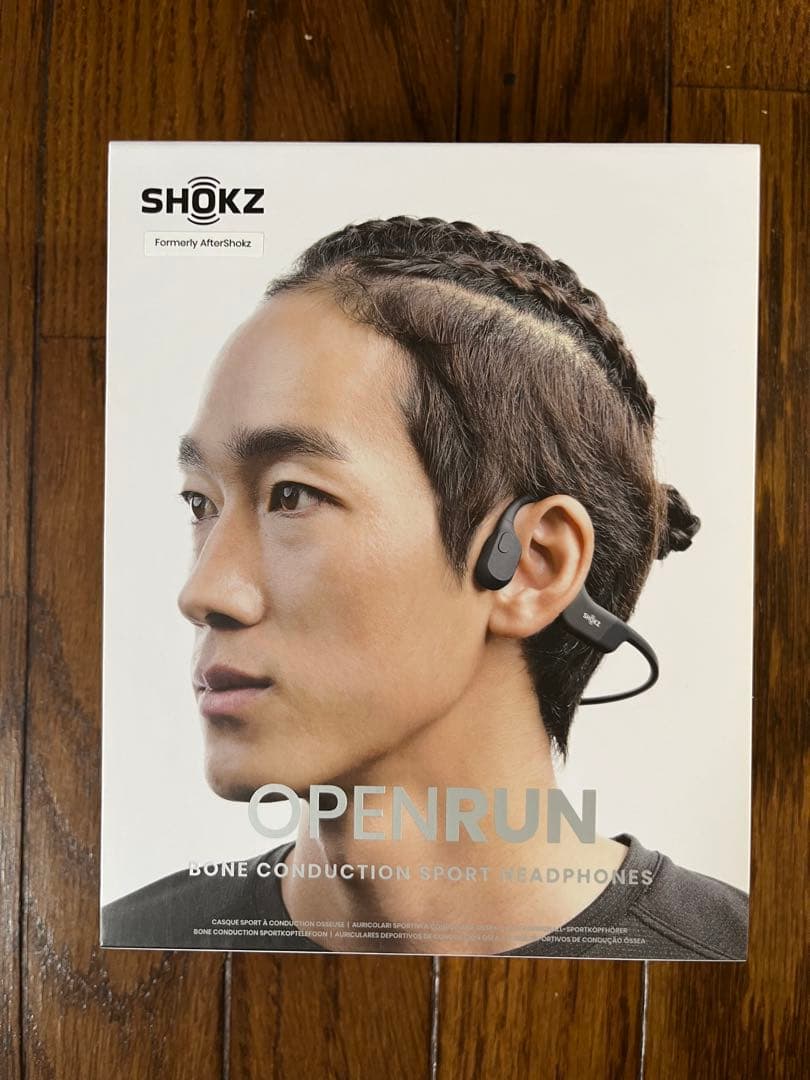 shokz openrun 骨伝導イヤホン ブラック（充電ケーブル+1本）