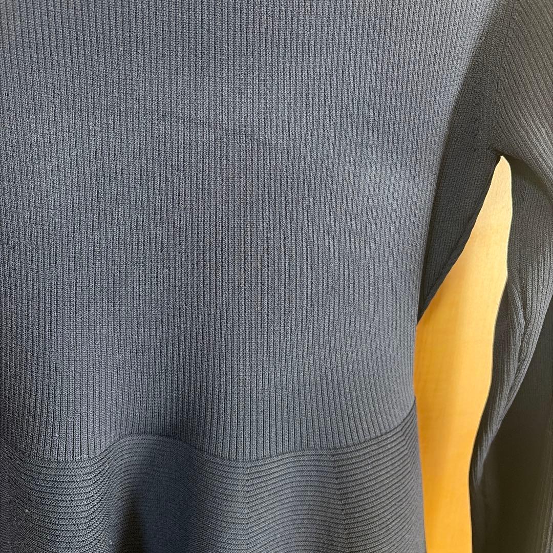 【STYLEMIXER】フォルムポロニットワンピース（ネイビー）