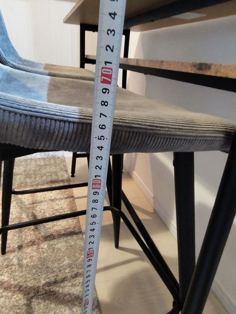 【momonGAさま】カウンターテーブル カウンターチェア2脚 美品 引取限定