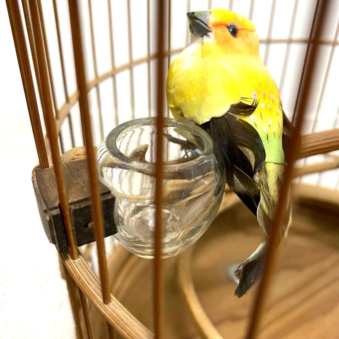 竹製 鳥かご 餌入れなどの小物セット　アジアン　インテリア【大幅お値下げ‼︎‼︎】