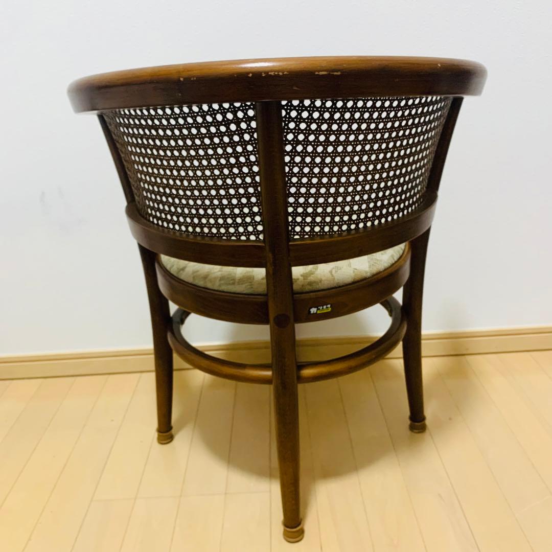 【希少】カリモク家具 ラタンバック ダイニングチェア 2脚