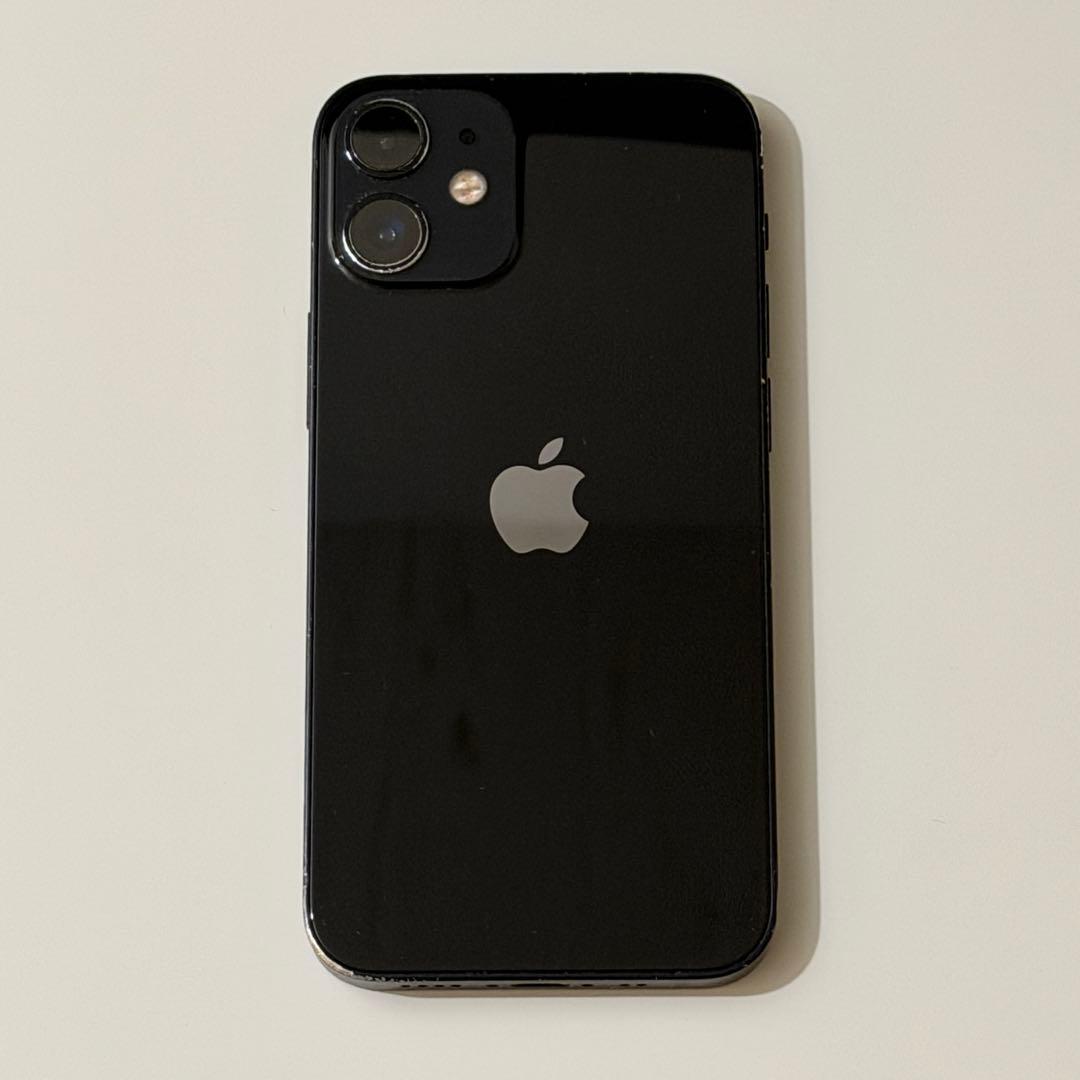 iPhone 12 mini 黒 128GB SIMフリー 電池75% フィルム