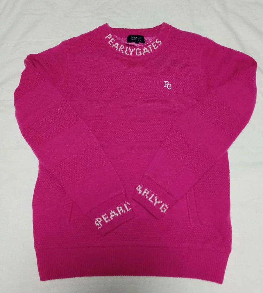 PEARLY GATES ピンク ニット ブルゾン サイズ1
