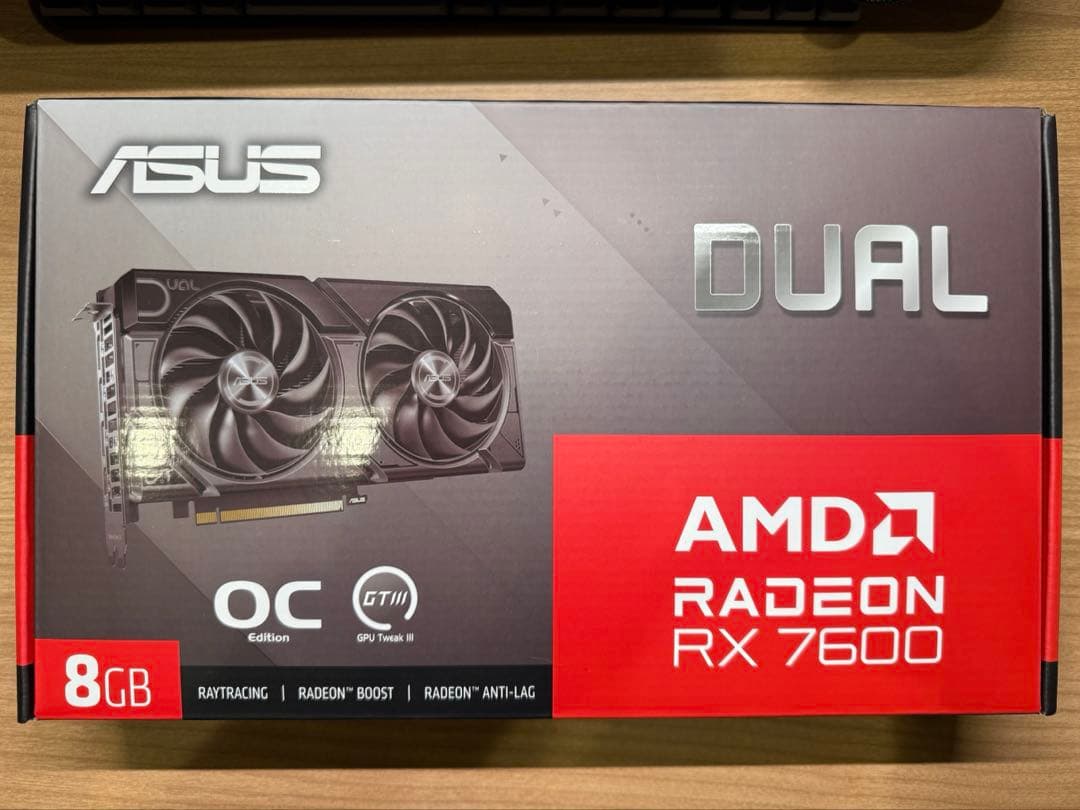 グラフィックボード・グラボ・ビデオカード ASUS DUAL Radeon RX 7600 OC Edition 8GB