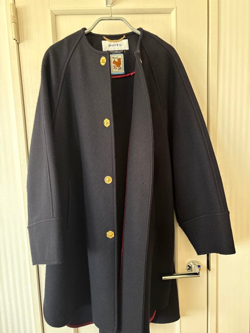【美品】MUVEIL ネイビー コート
