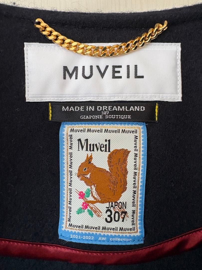 【美品】MUVEIL ネイビー コート