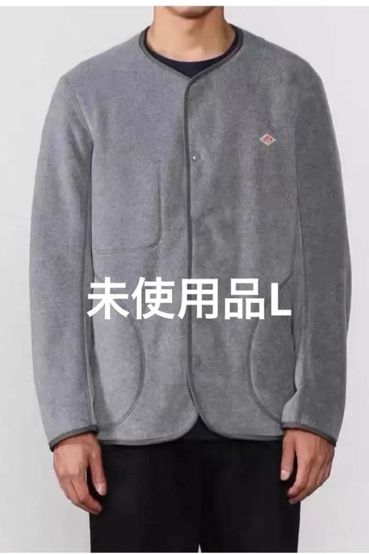 未使用品 ダントン グレー ノーカラージャケット メンズ42L