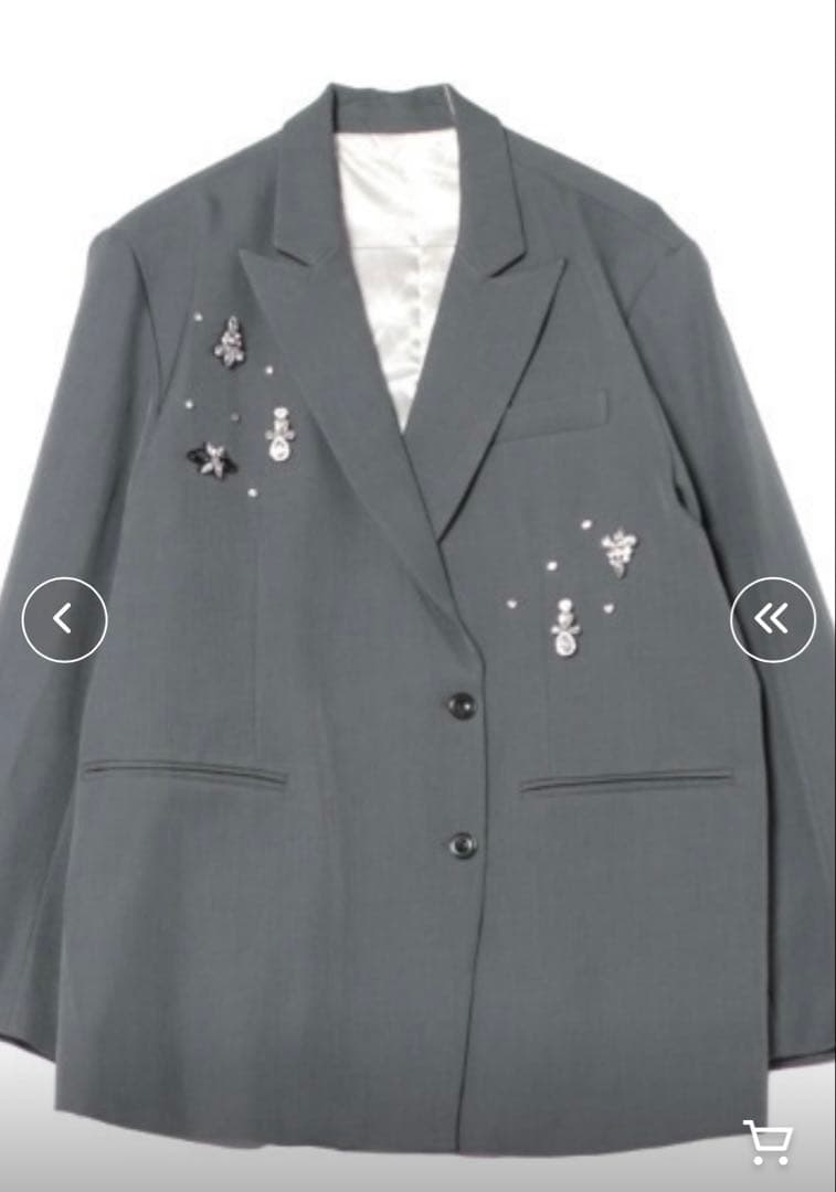 ANDRESD】jewels shine boxy jacket オケージョン