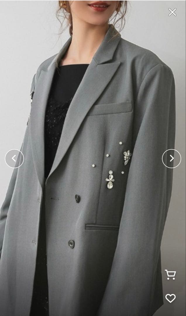 ANDRESD】jewels shine boxy jacket オケージョン