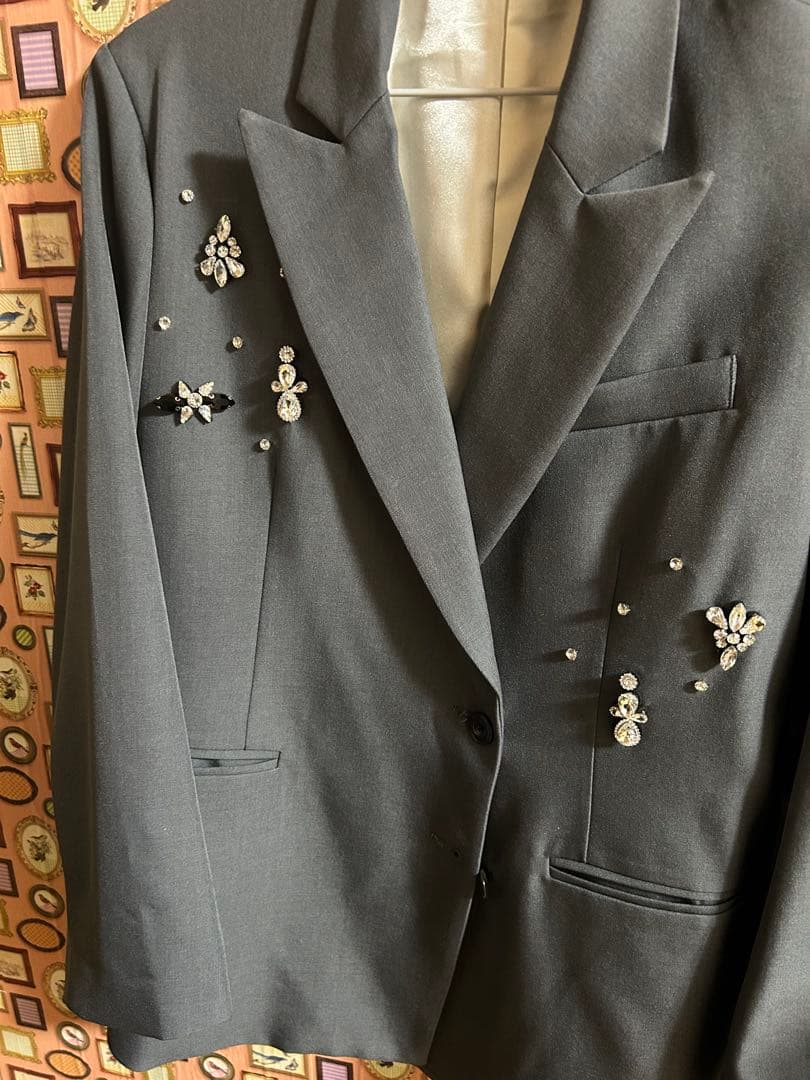 ANDRESD】jewels shine boxy jacket オケージョン