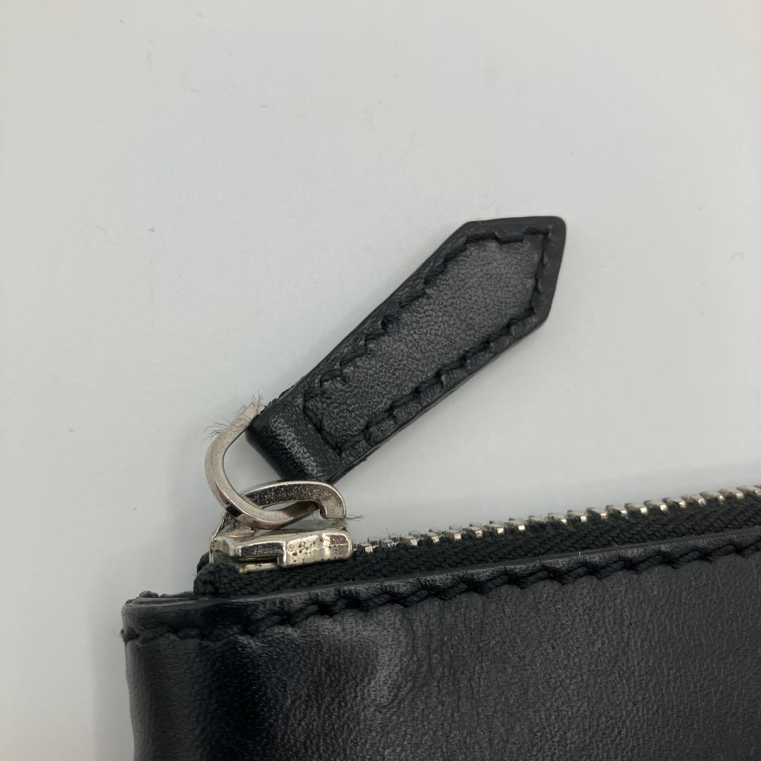 【美品】BALENCIAGA 373834 キャンバス レザー クラッチバッグ