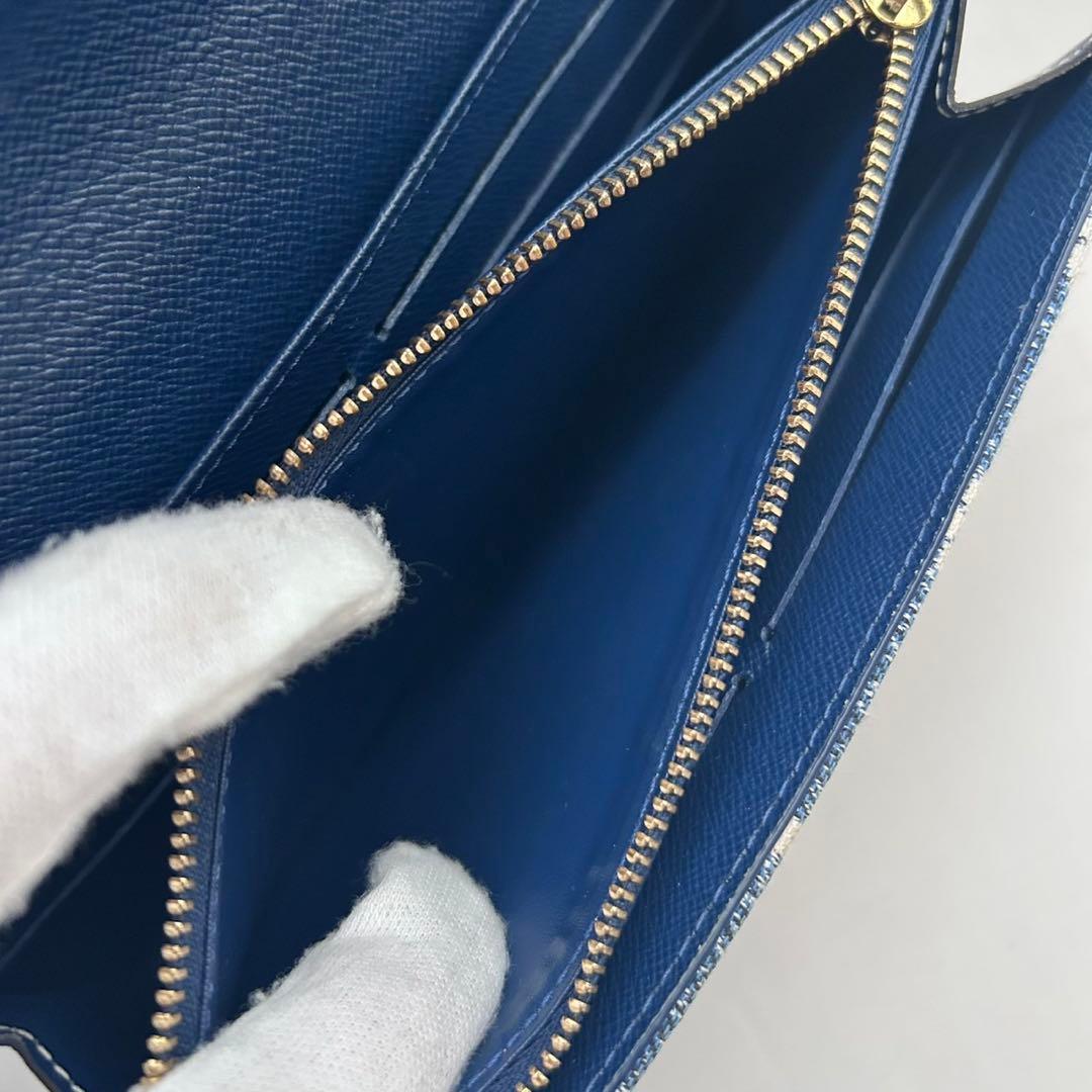 ルイヴィトン ポルトフォイユサラ モノ グラムジャガードデニム 長財布 マリーヌ