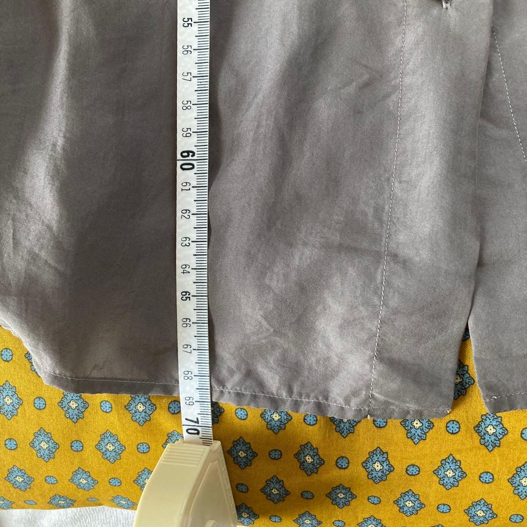 ジョルジオアルマーニ　44 グレー シルク　長袖ボタンシャツ　ブラウス