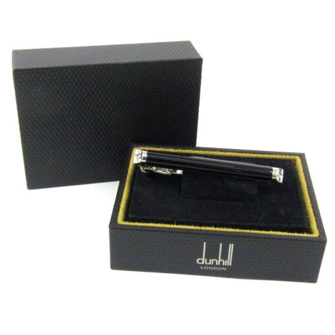 美品✨大人気ダンヒル ネクタイピン ロゴ シルバー ブラック ドイツ製高級感希少