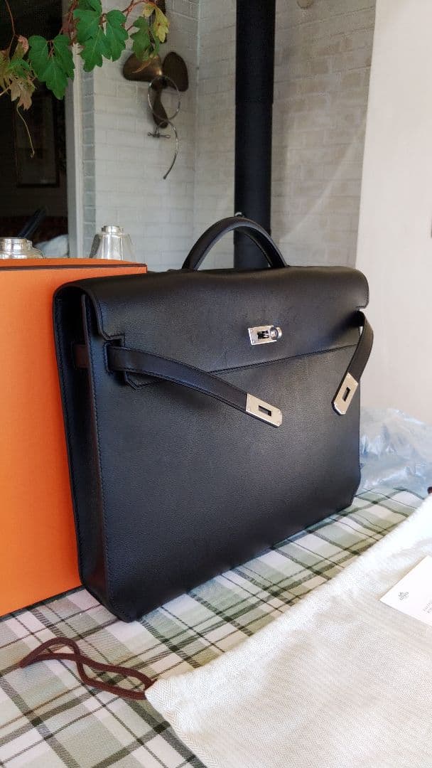 ❤️2022/刻印U/エルメスDepeche36ノワ-ル金具パラジウム本店で購入