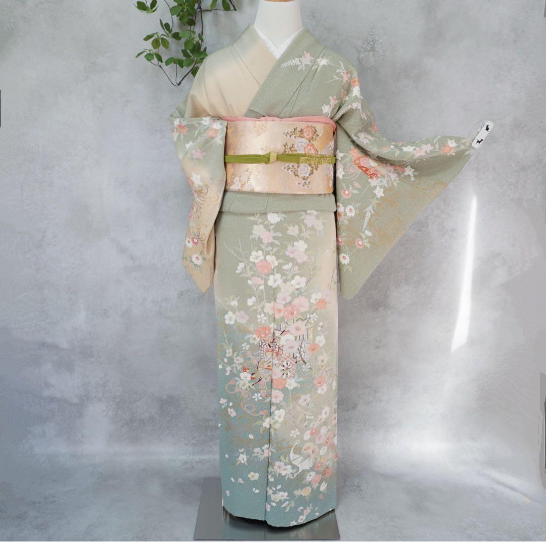 訪問着フルセット　261▪︎ 入学式　お宮参り【訪問着、袋帯、帯締め、帯揚げ】