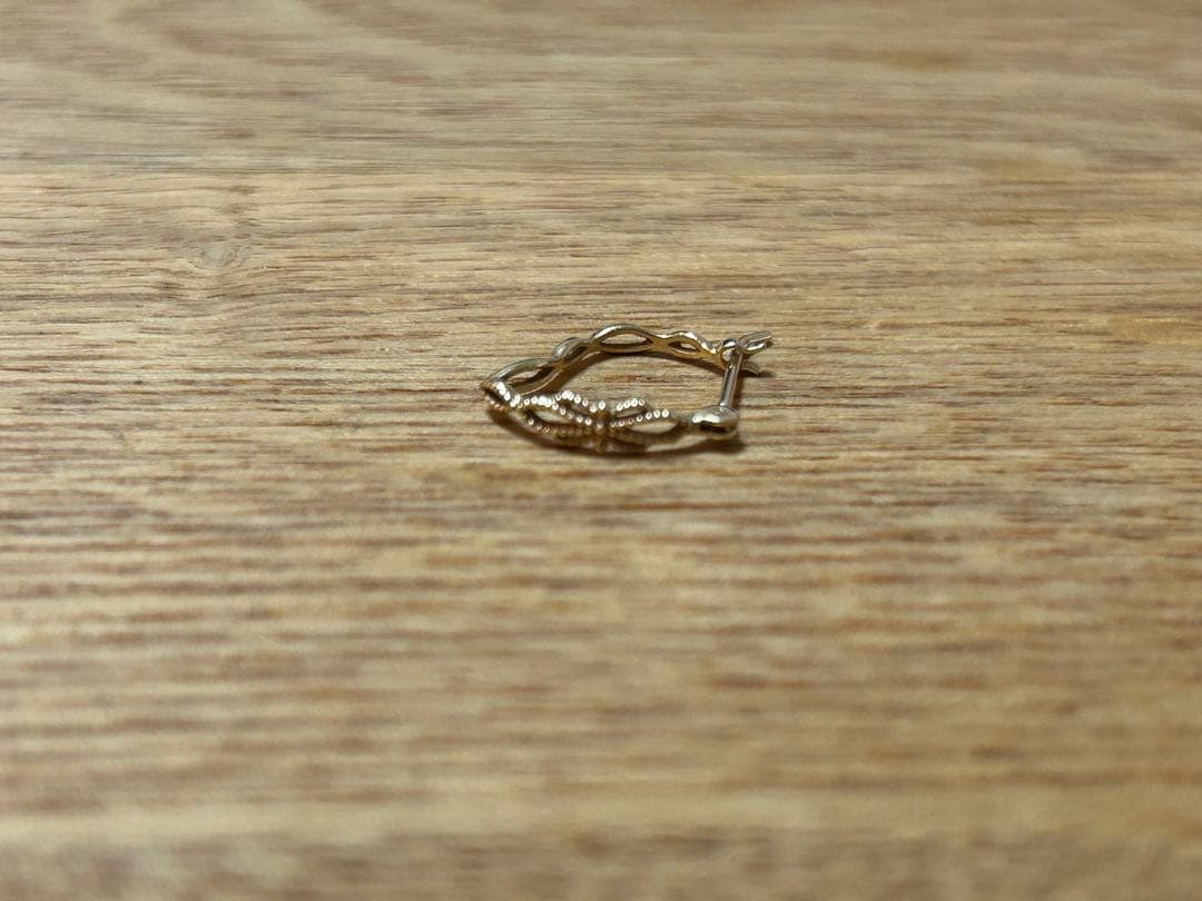 ★agete k10 透かしフープピアス 片耳★