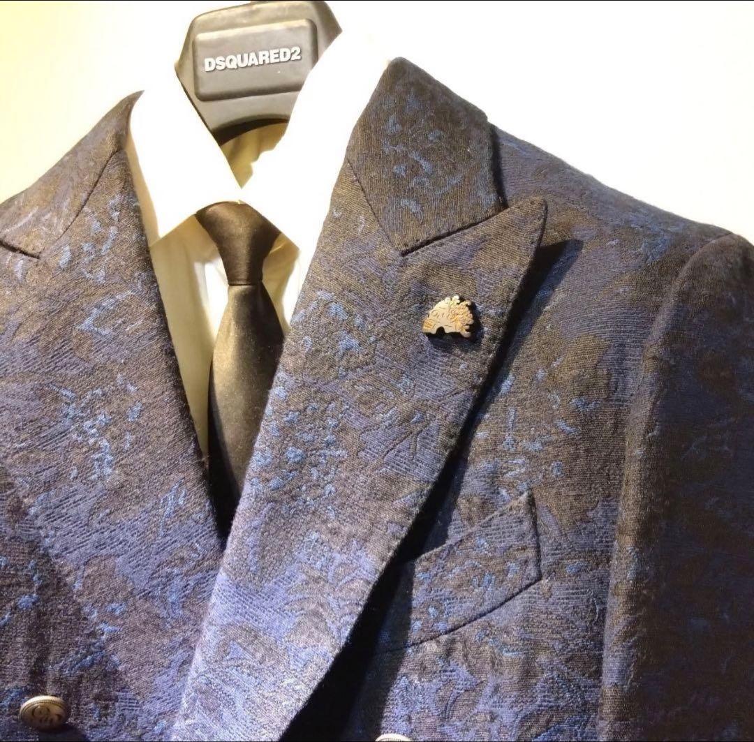 新品！Gabriele Pasini ジャガード織りダブル ジャケット 46