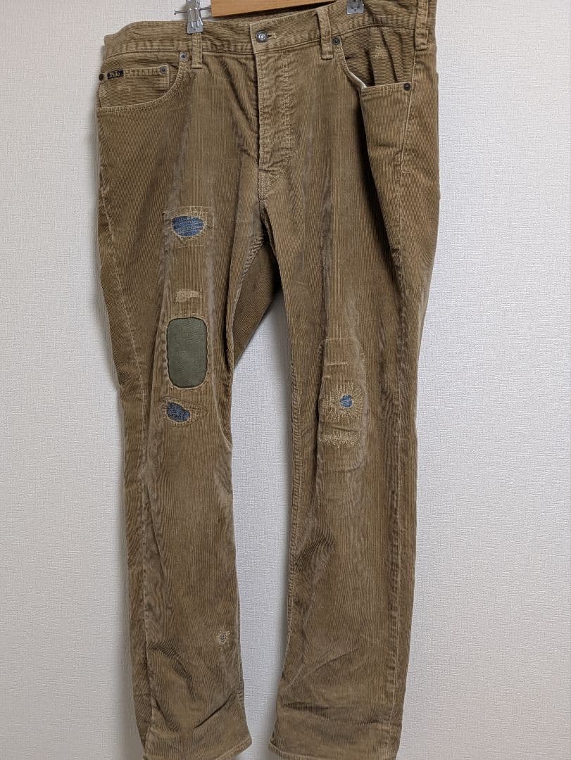 美品 現行タグ ポロラルフローレン パッチリペア加工 コーデュロイパンツ36