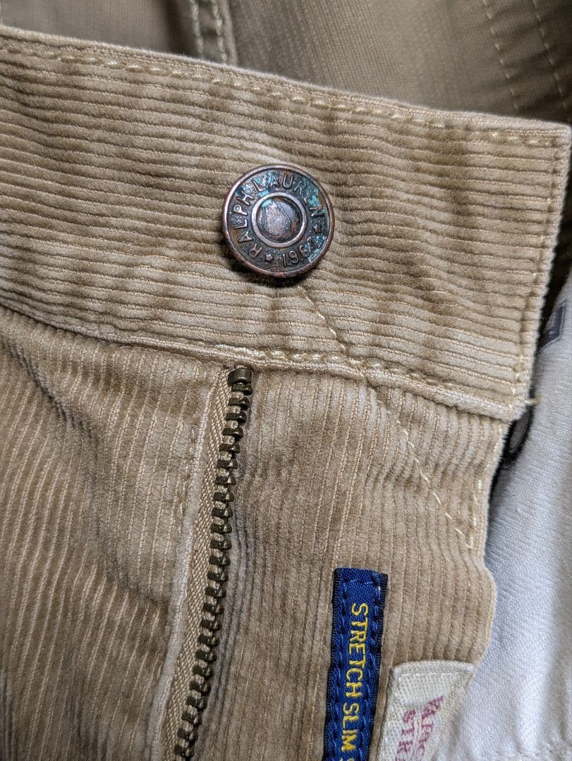 美品 現行タグ ポロラルフローレン パッチリペア加工 コーデュロイパンツ36