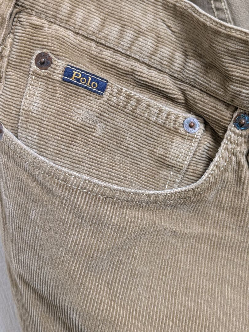 美品 現行タグ ポロラルフローレン パッチリペア加工 コーデュロイパンツ36