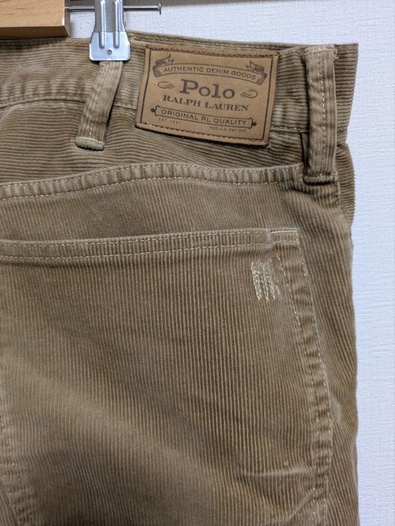 美品 現行タグ ポロラルフローレン パッチリペア加工 コーデュロイパンツ36