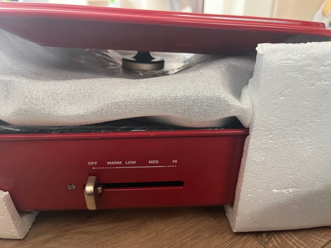 BRUNO ホットプレート レッド　一度のみ使用