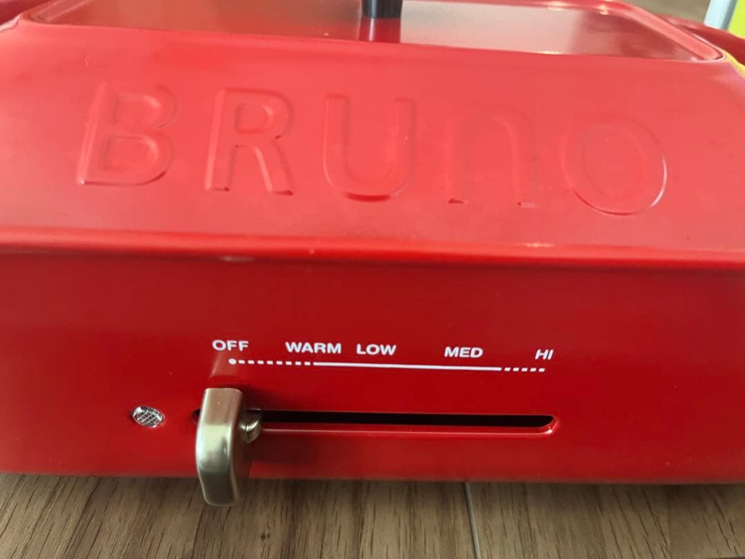 BRUNO ホットプレート レッド　一度のみ使用