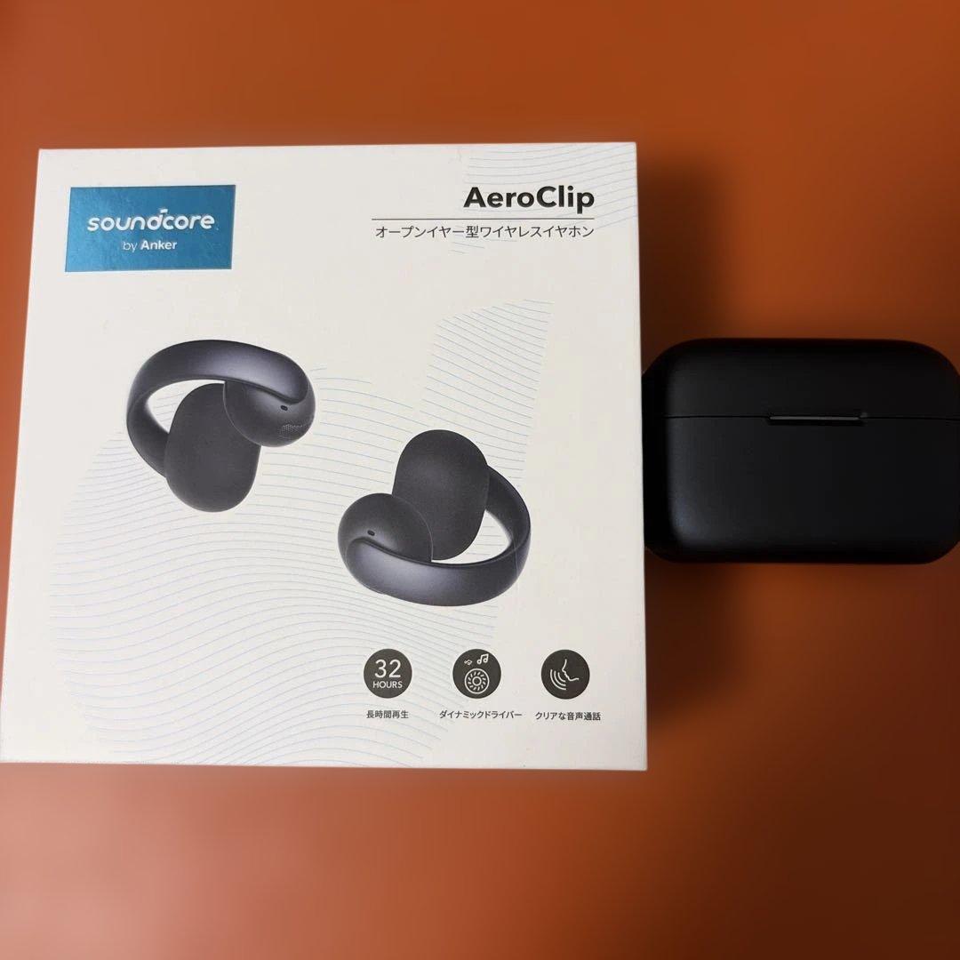 soundcore AeroClip ワイヤレスイヤホン ブラック