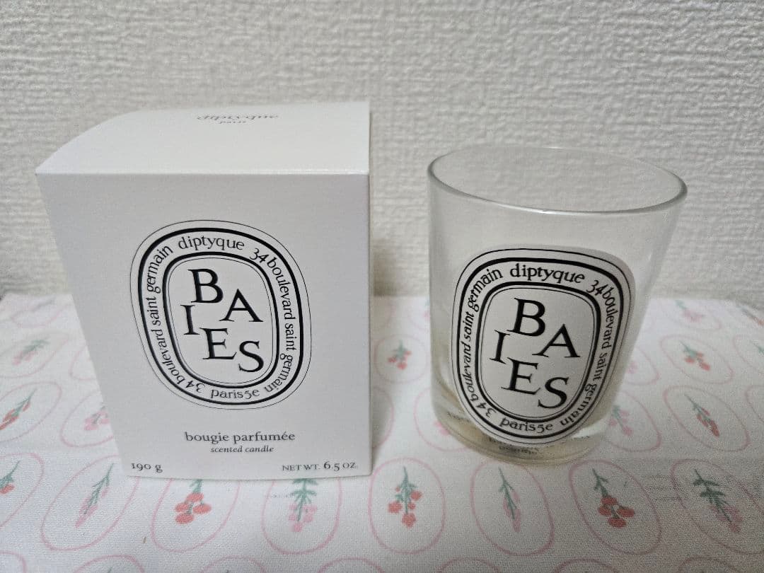diptyque　 キャンドルホルダー　キャンドル付き