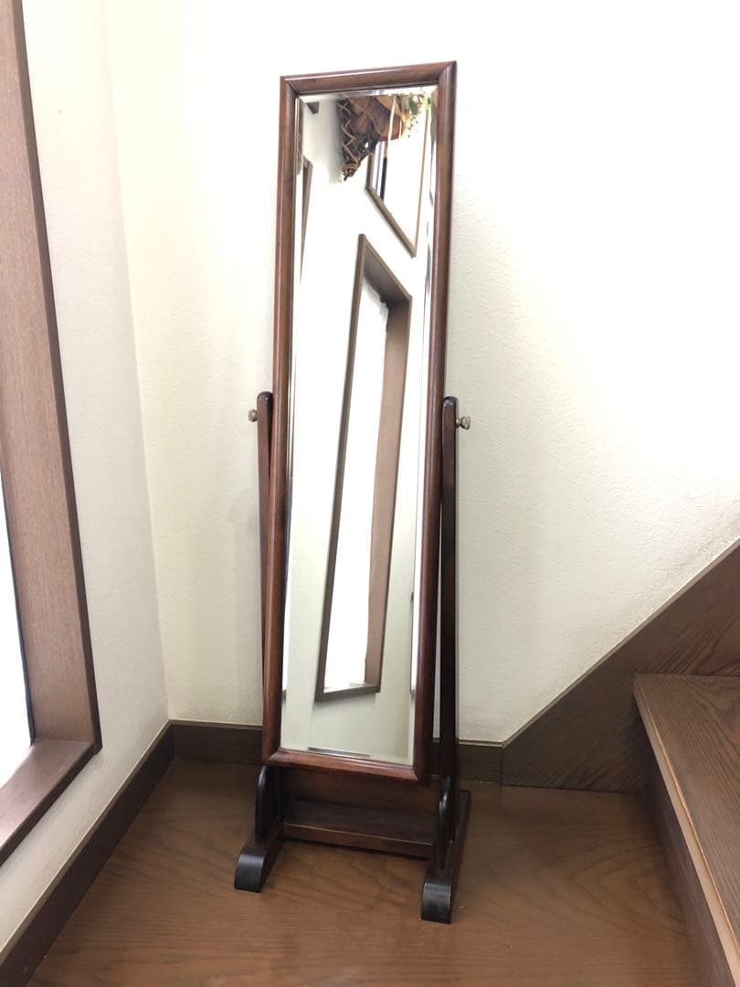 希少サイズ 限定1台 松本民芸家具 姿見 鏡 ミラー ミズメザクラ 送料無料