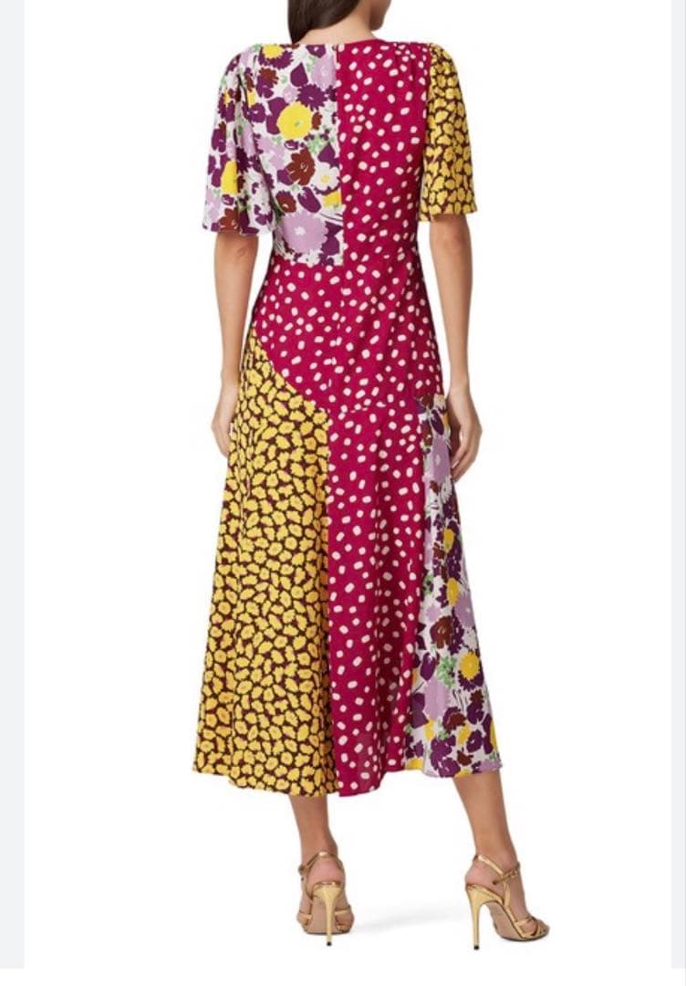 1/30午前中まで kate spade フラワープリント ロングワンピース