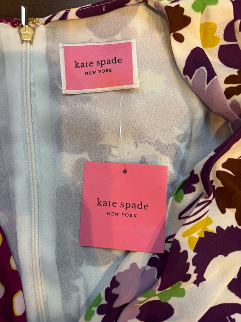 1/30午前中まで kate spade フラワープリント ロングワンピース
