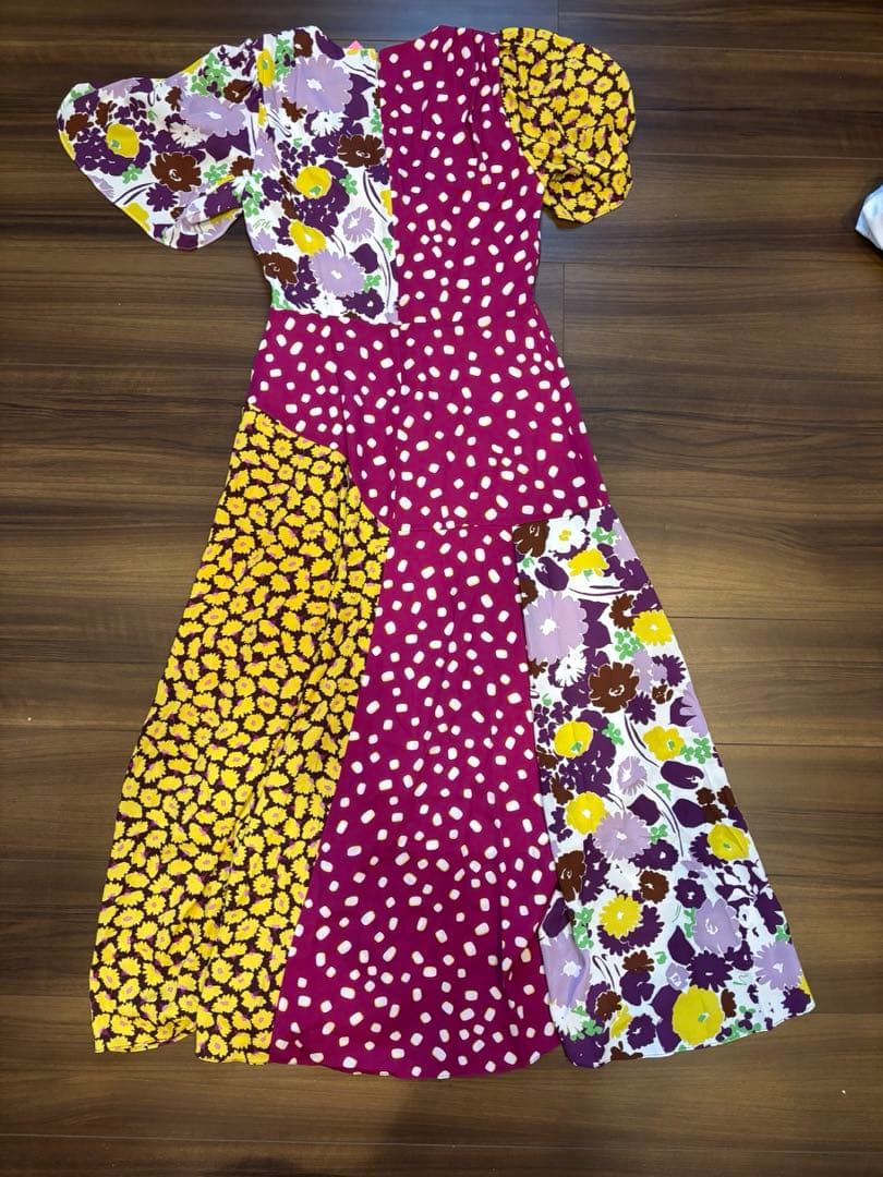 1/30午前中まで kate spade フラワープリント ロングワンピース