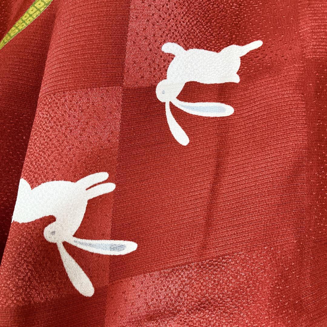 Sid様用／兎の長襦袢 女性用 単衣 袖無双 正絹 身丈117㎝ 裄65㎝ 赤