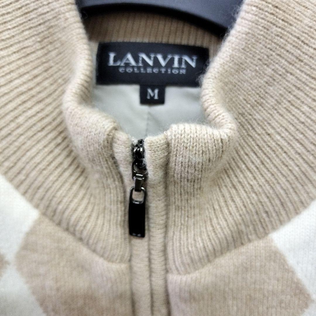 LANVAN COLLECTION カシミヤ100% アーガイルベスト　美品