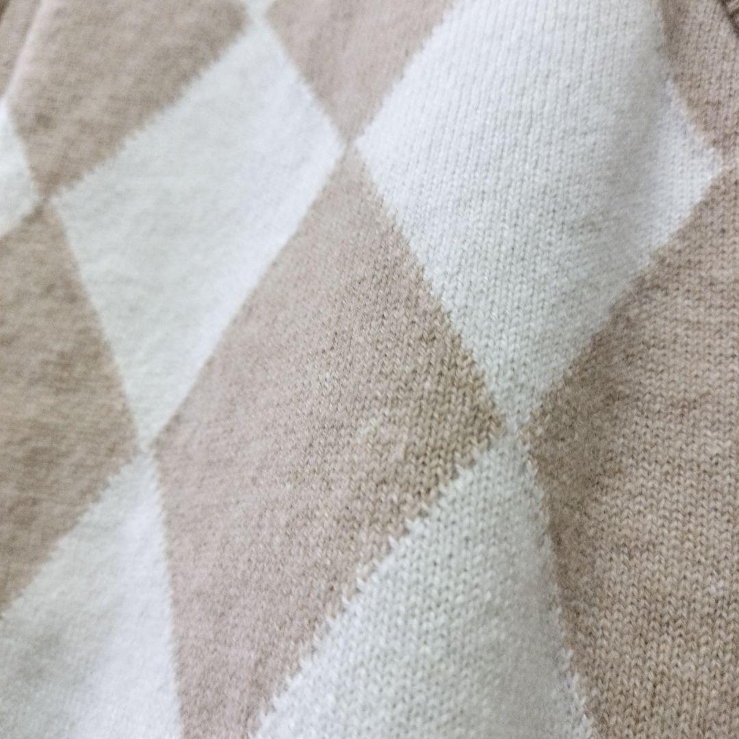 LANVAN COLLECTION カシミヤ100% アーガイルベスト　美品