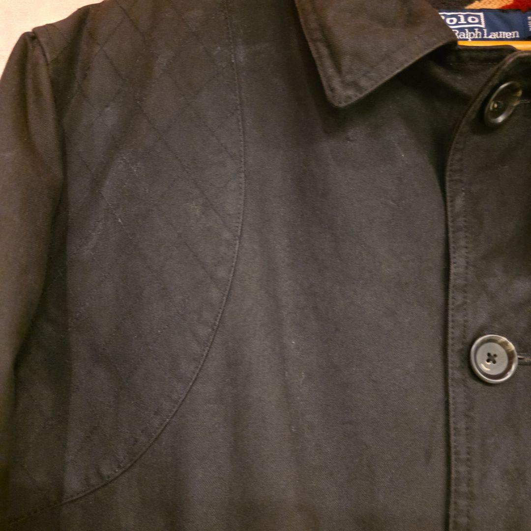 90s POLO RALPH LAUREN オイルドハンティングジャケット　黒