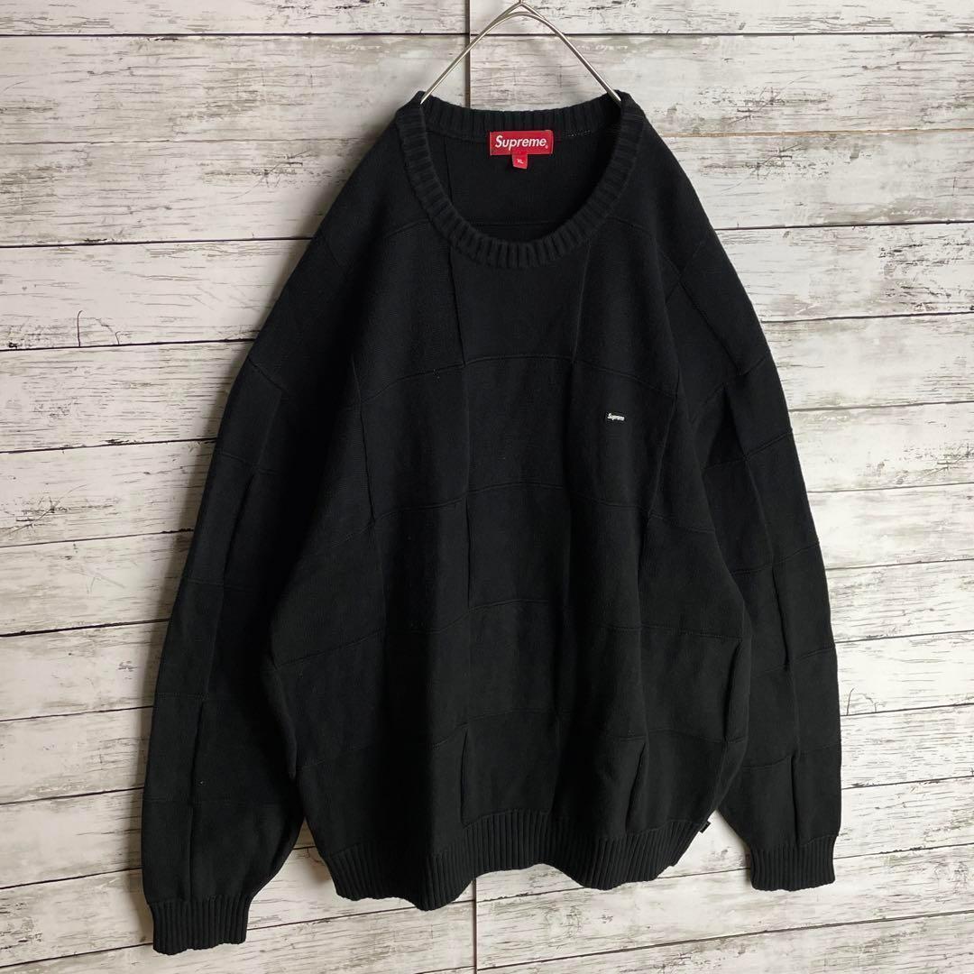 2136 UU【ＸＬ】シュプリーム☆スモールボックスロゴ コットンニットセーター