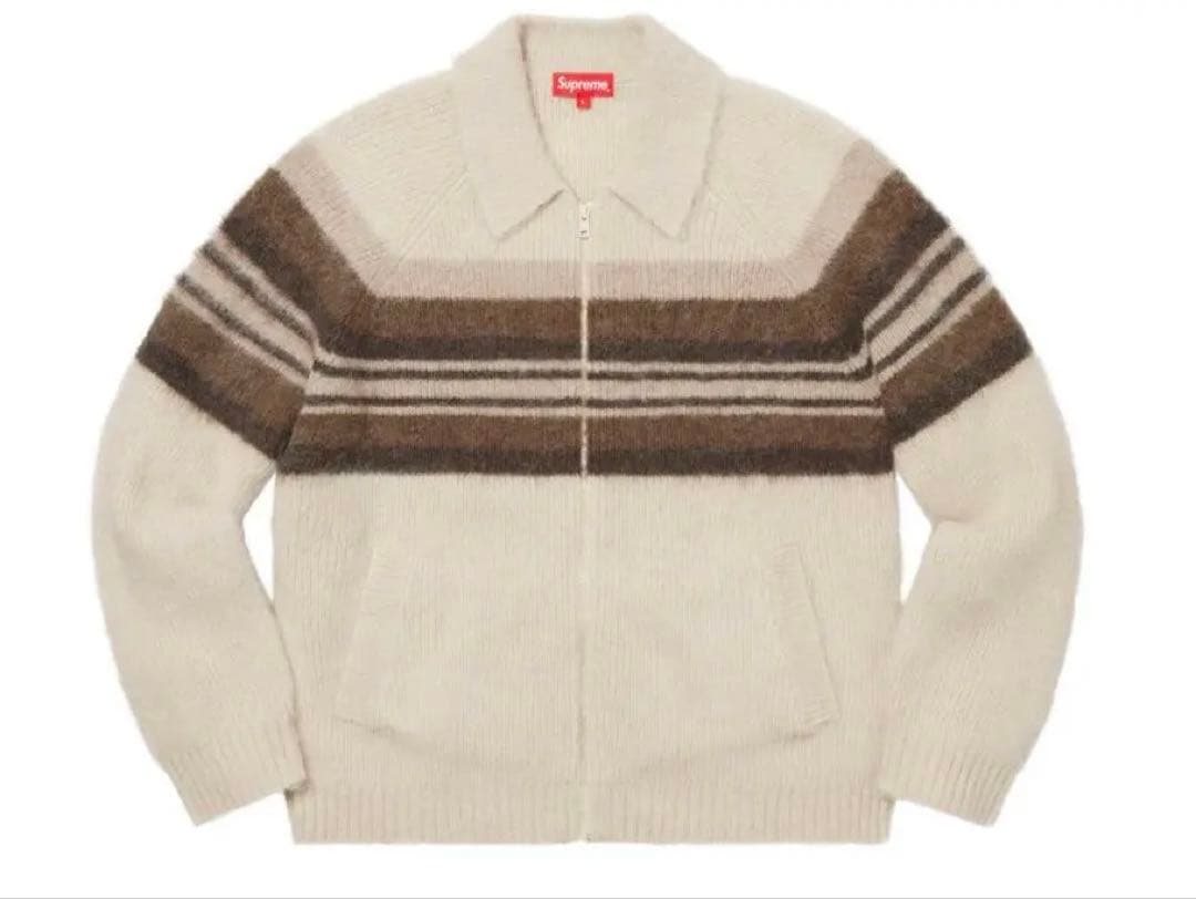 トップス Supreme 19fw Brushed Wool Zip Up Sweater
