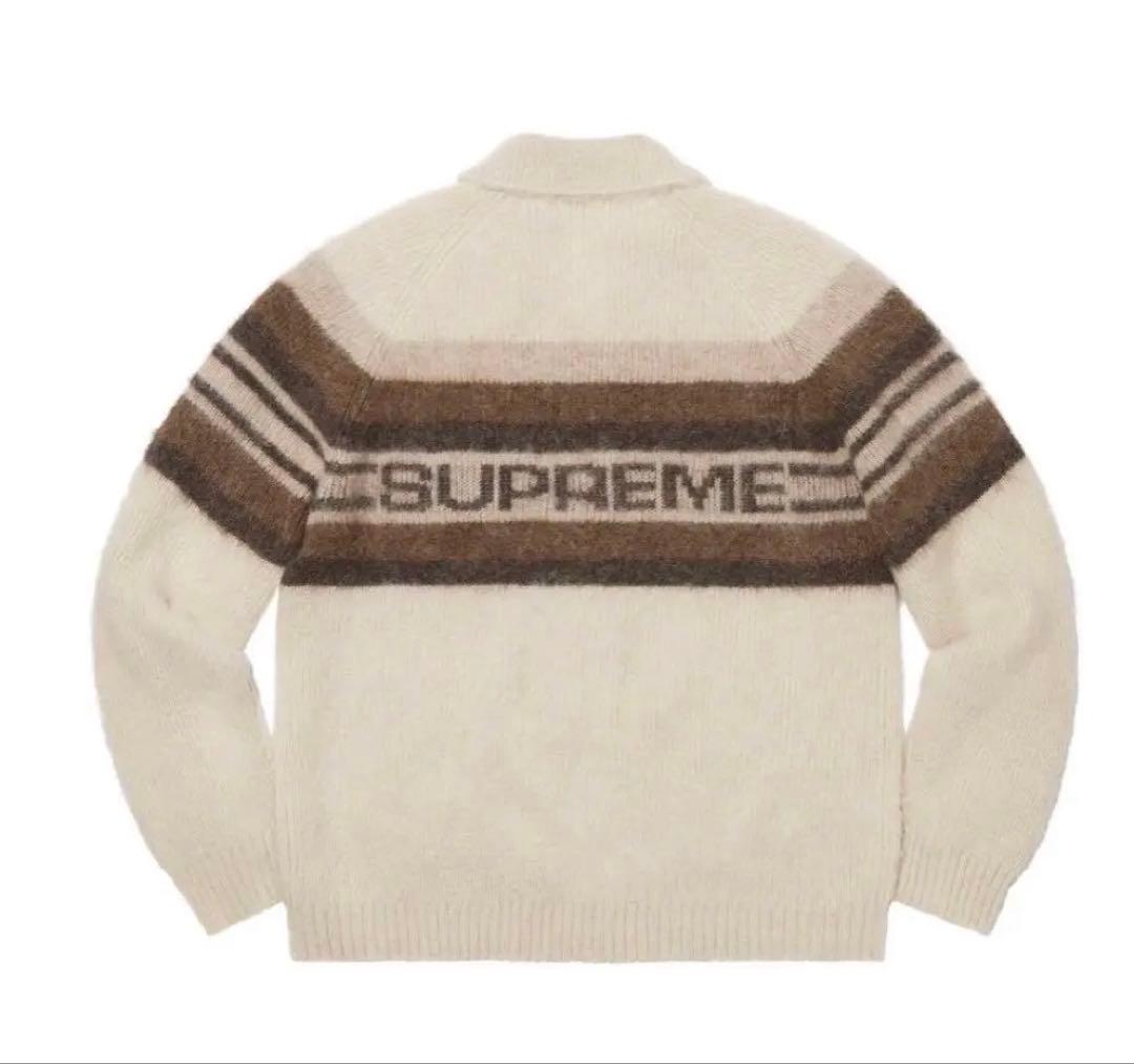 トップス Supreme 19fw Brushed Wool Zip Up Sweater