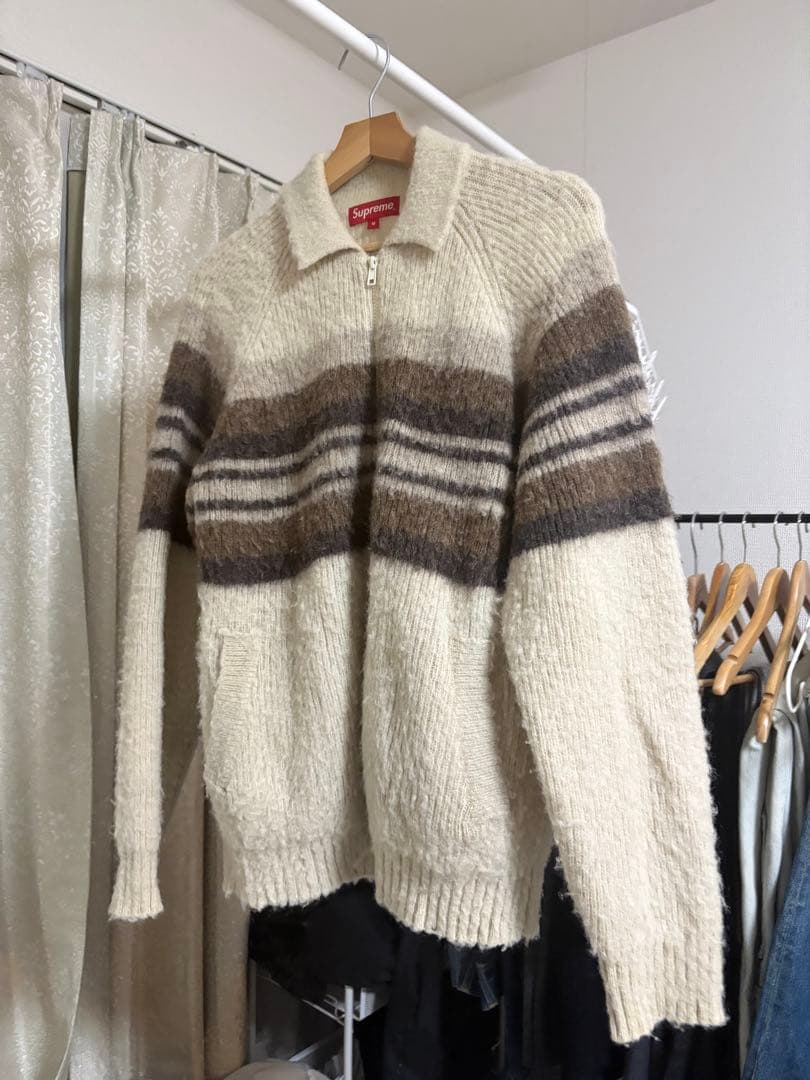 トップス Supreme 19fw Brushed Wool Zip Up Sweater